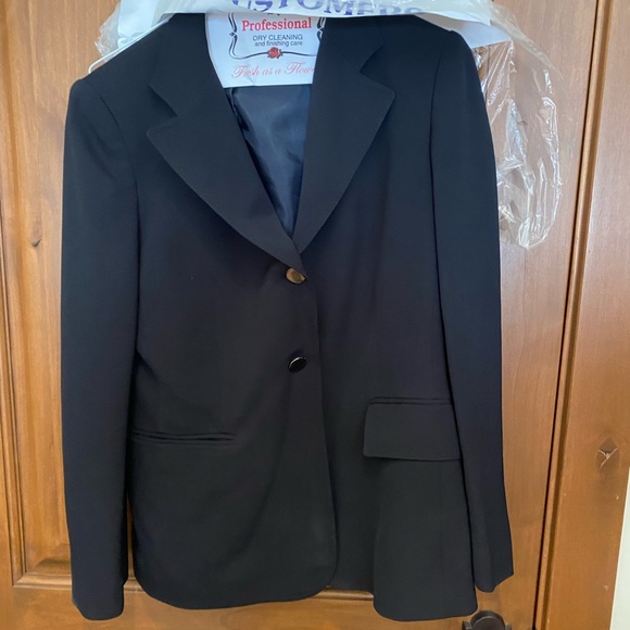 Anne Klein petite navy pantsuit 6/8 - Picture 1 of 5